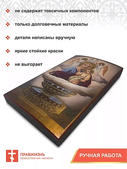 Икона Пресвятая Богородица Живоносный Источник дерево 15х24 см