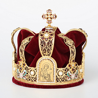 Венцы венчальные №4 / пара / филигрань, эмаль / золочение