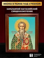 Икона Харалампий Магнезийский священномученик, деревянная рамка со стеклом 15х18х2 см 1090