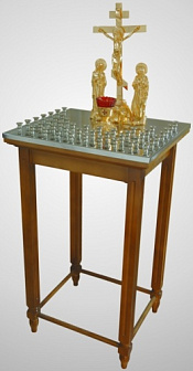 Панихидный стол на 44 свечи с голгофой