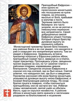 Именная икона Преподобный Ефросин Палестинский Повар 14х18 см