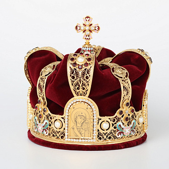 Венцы венчальные №4 / пара / филигрань, эмаль / золочение