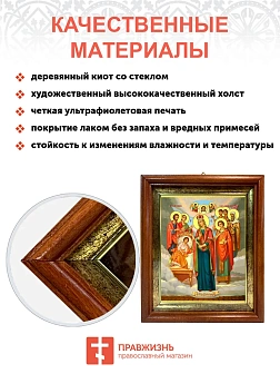 Икона Божьей Матери Целительница в киоте 18х21х4 см 147