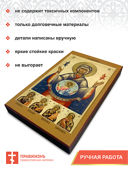 Икона Знамение Божия Матерь, авторская технология