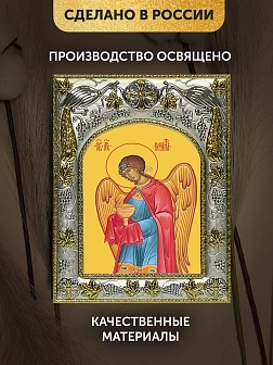 Икона Архангел Рафаил в ризе, 18х14 см