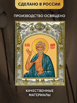 Икона Андрей Христа ради юродивый в ризе, 18х14 см