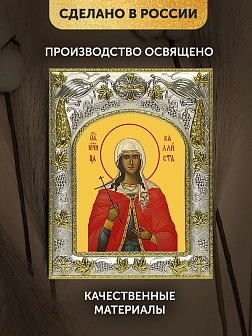 Икона Каллиста Никомидийская в ризе, 18х14 см