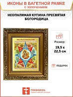 Икона Божией Матери "Неопалимая Купина" с золочением поталью, 03045-УЛ