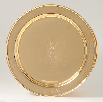 Дискос с поддискосником / ф280мм-2, 0л / филигрань, ручная гравировка / золочение