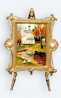 Фоторамка настольная церковная, деколь, золочение,