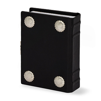 Евангелие 170х120 кожаный оклад с крестом никель