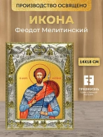 Икона Феодот Мелитинский в ризе, 18х14 см