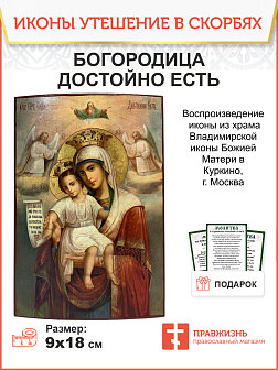 Икона Богородица Достойно есть