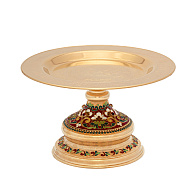 Дискос с поддискосником / ф220мм-потира 0, 53л / филигрань, эмаль / золочение