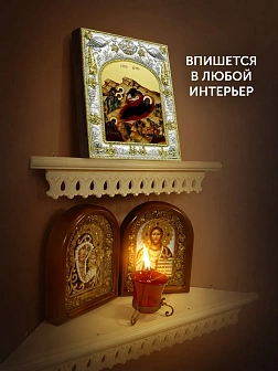 Икона Рождество Христово в ризе, 18х14 см