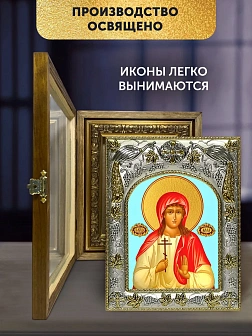 Икона Алла Готфская в ризе и деревянном киоте, 26х22 см