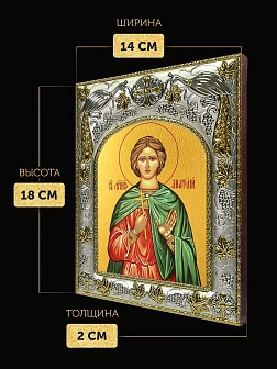 Икона Анатолий Никомидийский в ризе, 18х14 см