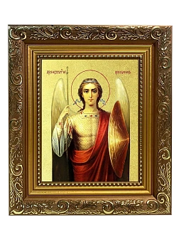 Икона Михаила Архангела Божия, Архистратига с золочением поталью, 04015-УЛ