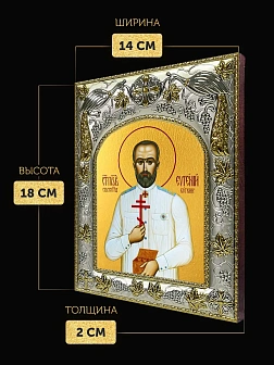 Икона Евгений Боткин в ризе, 18х14 см