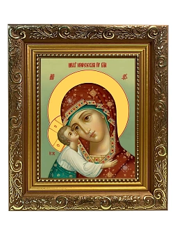 Икона Божией Матери Игоревская, широкая рамка 19,5х22,5х2 см 1195