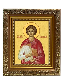Икона складень Вонифатий Тарсийский мученик Ангел Хранитель 19х22х7 см 913