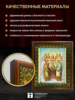 Икона собор Михаила Архангела, деревянная рамка с басмой и стеклом 18х21х2,5 см 105 Икона собор Михаила Архангела, деревянная рамка с басмой и стеклом 18х21х2,5 см 105