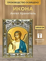Икона Ангел Хранитель в ризе, 18х14 см