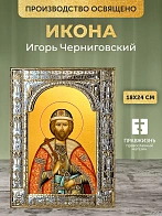 Икона Игорь Черниговский в ризе, 18x24 см