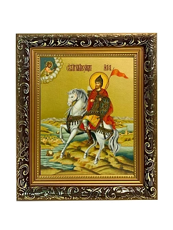 Икона Александр Невский Благоверный Князь, узкая рамка 17,5х20,5х2 см 020 Икона Александр Невский Благоверный Князь, узкая рамка 17,5х20,5х2 см 020