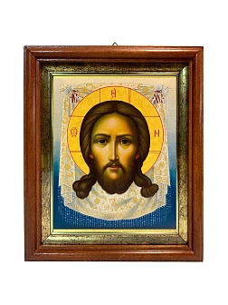 Икона Спас Нерукотворный в киоте 18х21х4 см 1130