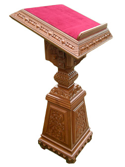 Аналой с красным верхом на широкой ноге