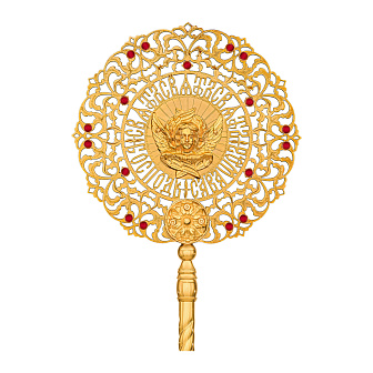 Рипида №17 выпиловка гравировка золочение камни (пара)