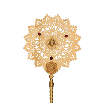 Рипида №11а штамповка золочение камни (пара)