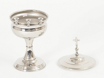 Чаша водосвятная ручная никелирование