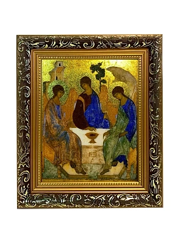 Икона Троица с золочением