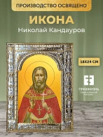 Икона Николай Кандауров в ризе, 18x24 см