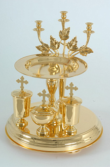 Блюдо всенощное малое золочение (с мельх. вклад.) Блюдо всенощное малое золочение (с мельх. вклад.)