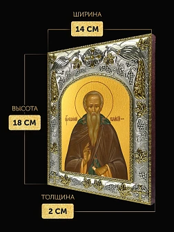 Икона Евфимий Великий в ризе, 18х14 см