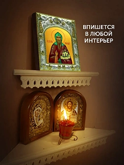 Икона Олег Брянский в ризе, 18х14 см