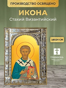 Икона Стахий Византийский в ризе, 18x24 см