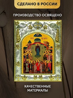 Икона Покров Божией Матери в ризе, 18х14 см Икона Покров Божией Матери в ризе, 18х14 см