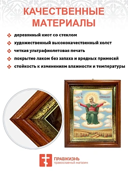 Икона Божией Матери Спорительница хлебов в киоте 18х21х4 см 151