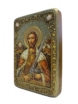 Икона из дуба ''Александр Невский''