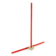 Свеча формовая Витая (40см, 7ч), КРАСНАЯ