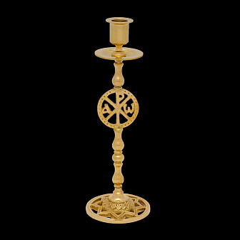 Подсвечник 1 свеча с символикой золочение