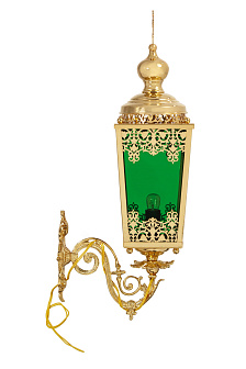 Фонарь пасхальный на кронштейне №2 4-х гранный электро золочение