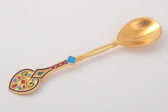 Лжица литьевая малая №5 эмаль / золочение / серебро УИН