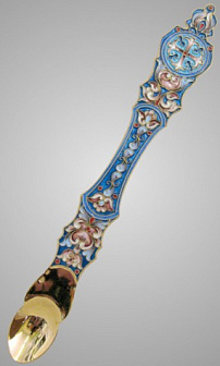 Лжица филигрань, эмаль, роспись / золочение / серебро (УИН)