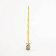 Свеча витая тонкая (D12, 100% воск), 30см