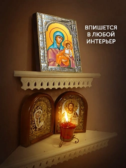 Икона Старорусская Божия Матерь в ризе, 18x24 см